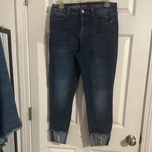 Vanilla Star Blue Ankle Cropped Jeans